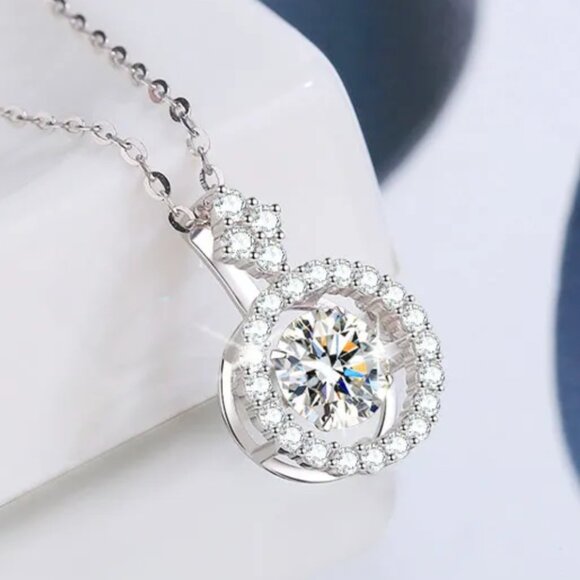 Certified 1ct. t.w. Moissanite Dancing Necklace NEW - Picture 5 of 10